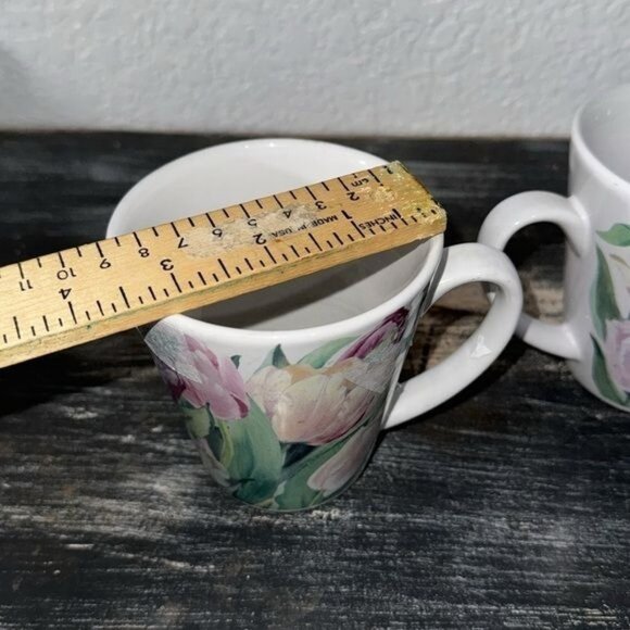 Lady Jayne Ltd Floral Tulip Design Ceramic Mugs Set Of 2 - Picture 5 of 5